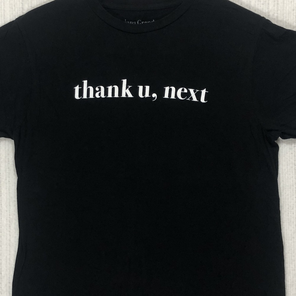Ariana Grande Thank U Next Black Graphic T-Shirt Small Sweetener World Tour